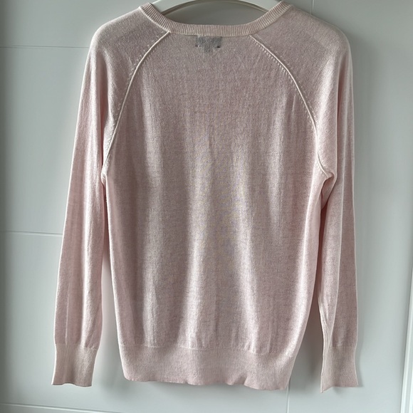 Line cashmere light pink sweater - Picture 3 of 5